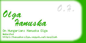 olga hanuska business card